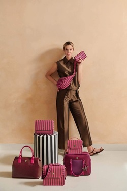 PIP Fenna Cross Body Bag Medium Stripe Pink Rosa - Pip Studio