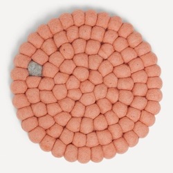 Wooldot Coaster D:20cm Peach/Grey - UND Norway
